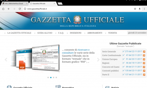 FONTI: Gazzetta Ufficiale