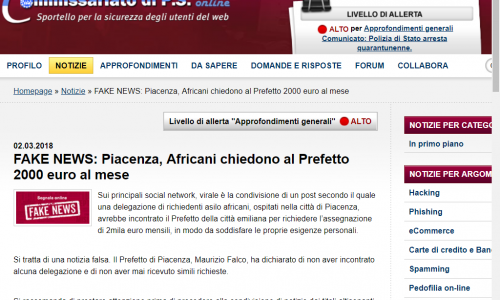 #oscardellabufala: Piacenza, Africani chiedono al Prefetto 2000 euro al mese #BiblioVerifica