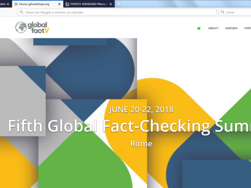 EVENTI: #Roma #globalfactV quinto global fact checking summit 2018: #20GIUGNO #21GIUGNO #22GIUGNO #biblioverifica