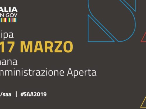 EVENTI:  #SAA2019 Settimana dell’amministrazione aperta III edizione #11marzo – #17marzo 2019