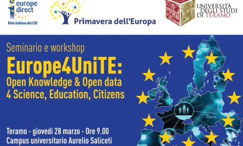 EVENTI: @unite EUROPE4UNITE: SEMINARIO E WORKSHOP OPEN KNOWLEDGE & #OPENDATA 4 SCIENCE, EDUCATION, CITIZENS
