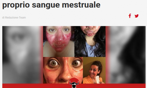 #oscardellabufala2018: Maschere per il viso con il proprio sangue mestruale #biblioVerifica