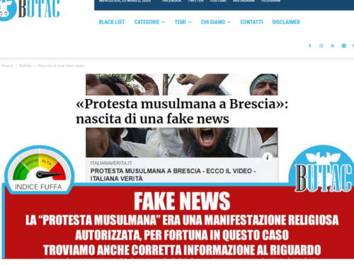 #Oscardellabufala2019: Protesta musulmana a Brescia #biblioverifica @butacit
